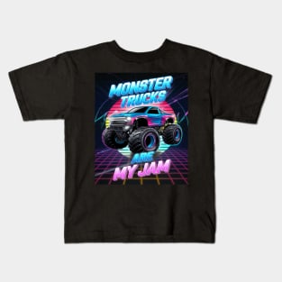 Monster Trucks Are My Jam Monster Truck Kids T-Shirt